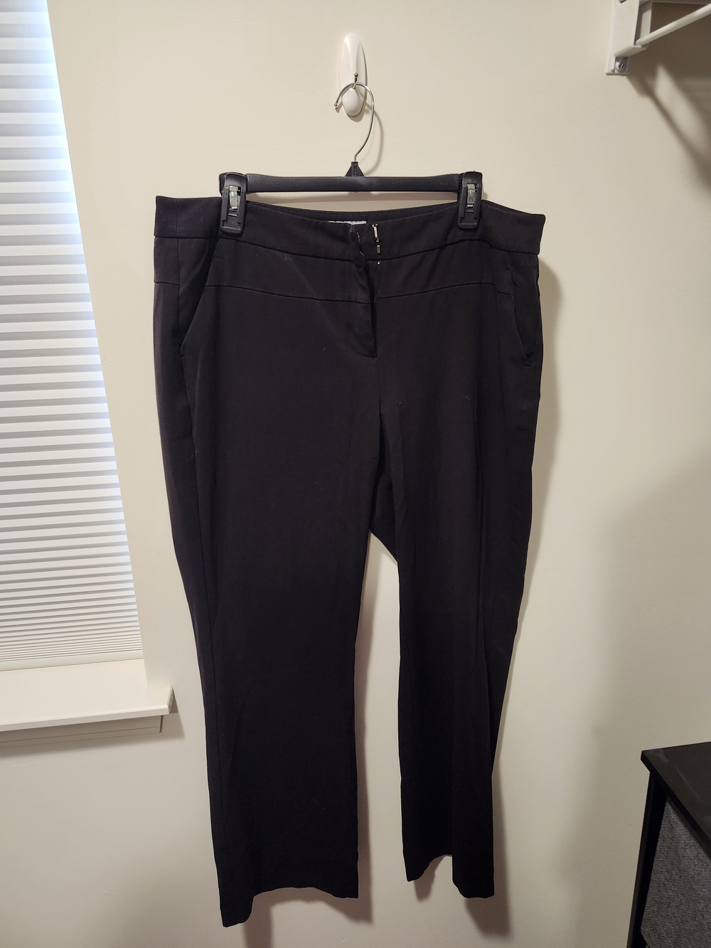Elle Black Straight-Leg Work Pants